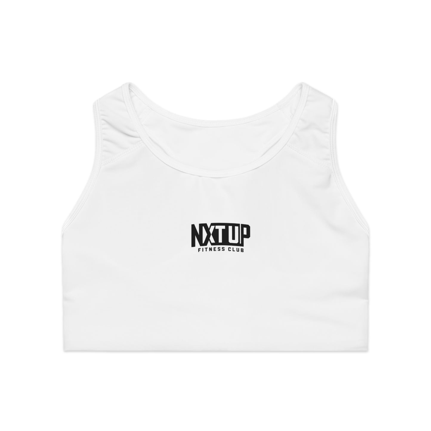 Women's Sports Bra — NXTLUP Fitness Club Minimalist Logo Sports Bra