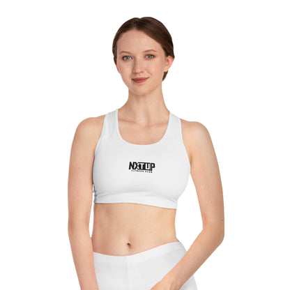 Women's Sports Bra — NXTLUP Fitness Club Minimalist Logo Sports Bra