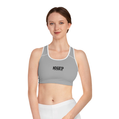 Women's Sports Bra — NXTLUP Fitness Club Minimalist Logo Sports Bra