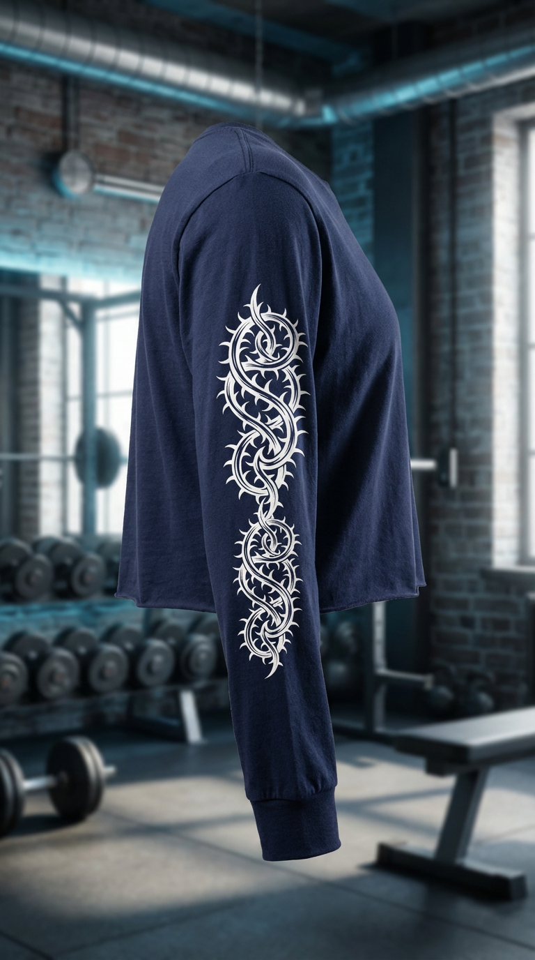 Women's Nxt up thorns and roses cropped long sleeve