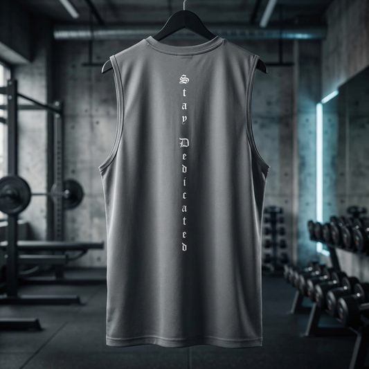 Men's Lifters club tank stay dedicated