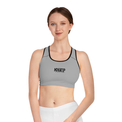 Women's Sports Bra — NXTLUP Fitness Club Minimalist Logo Sports Bra