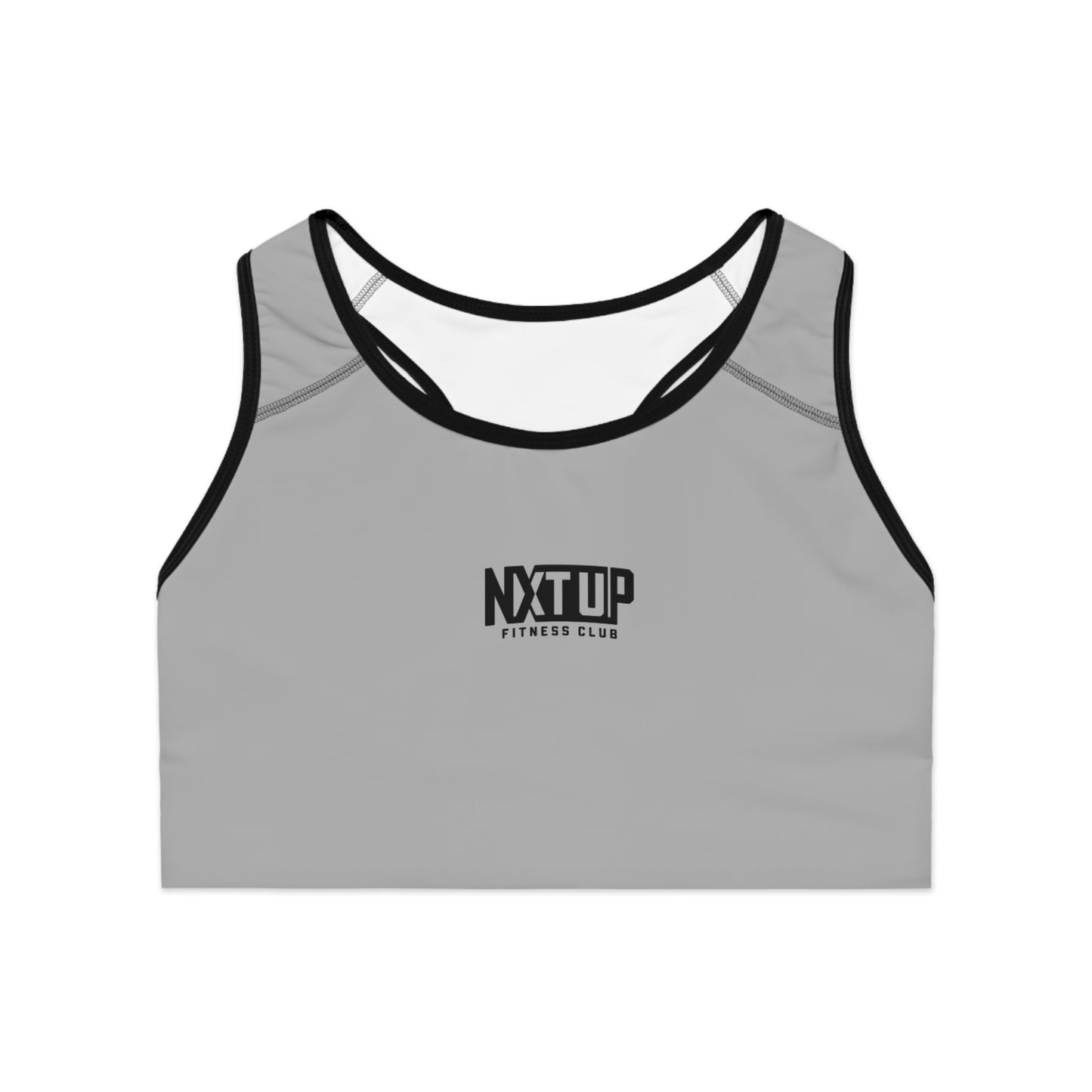 Women's Sports Bra — NXTLUP Fitness Club Minimalist Logo Sports Bra