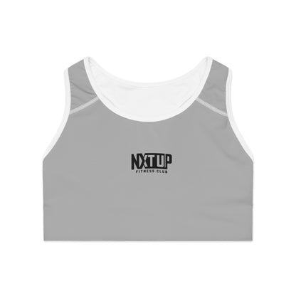 Women's Sports Bra — NXTLUP Fitness Club Minimalist Logo Sports Bra
