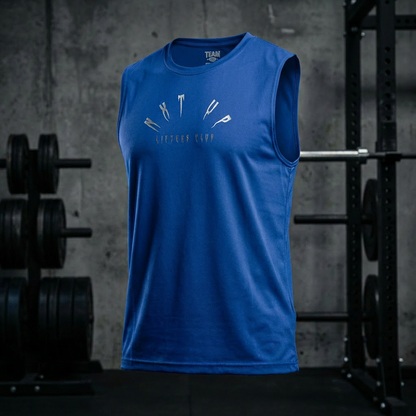 Men's Lifters club tank stay dedicated