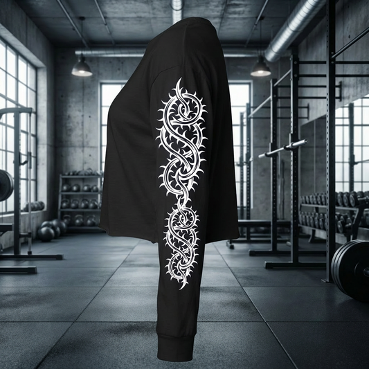 Women's Nxt up thorns and roses cropped long sleeve